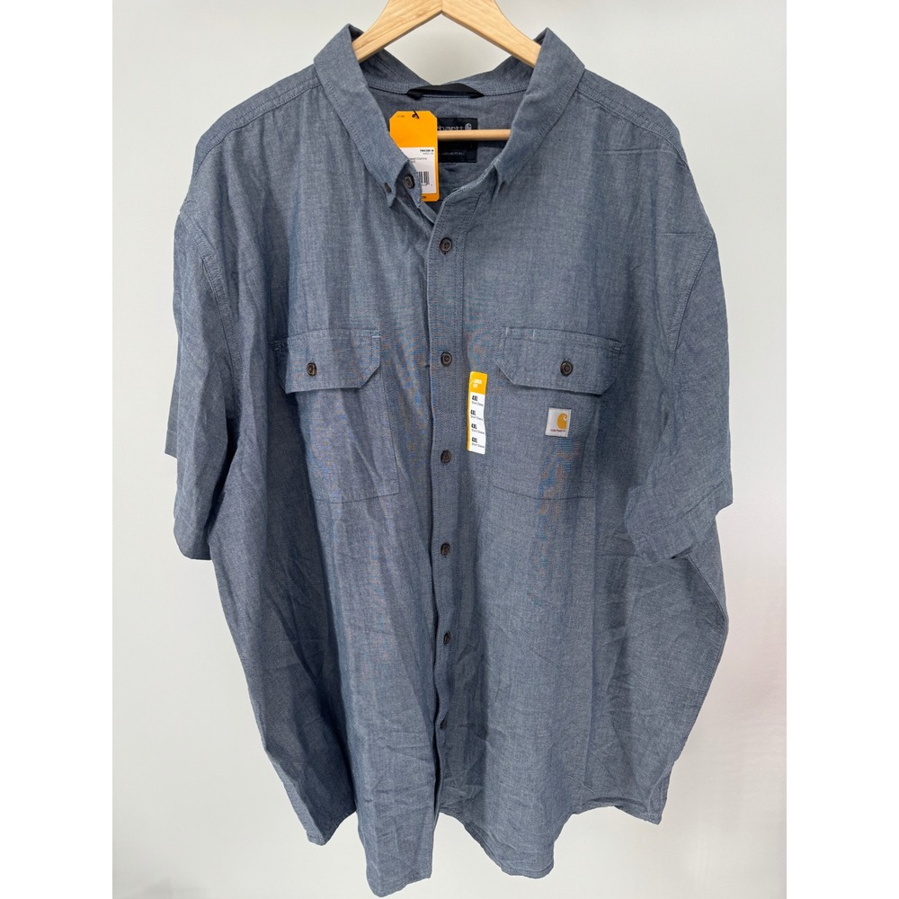 NWT Carhartt Chambray Shirt Men 4XL Black Loose Fit